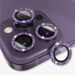 Lente de cámara Glitter morado