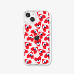 Case iPhone Antishock Sparkly Ojos turcos corazones rojos