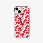 Case iPhone Antishock Ojos turcos corazones rojos