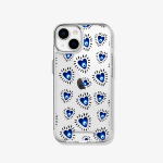 Case iPhone Antishock Ojos turcos corazones azules