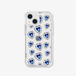 Case iPhone Antishock 360 Ojos turcos corazones azules