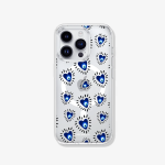 Case iPhone Antishock MagSafe Ojos turcos corazones azules