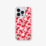 Case iPhone Antishock MagSafe Ojos turcos corazones rojos