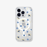 Case iPhone Antishock MagSafe Ojos turcos celeste