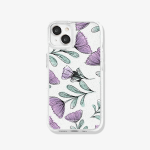 Case iPhone Antishock Sparkly Flores lilas