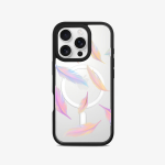 <b>Intercambiable</b> - Case iPhone Antishock Intercambiable MagSafe + Placa Plumas pasteles