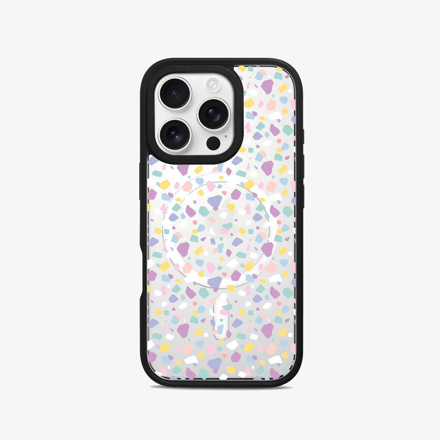 TERRAZO COLORES <b>Intercambiable</b> - Case iPhone Antishock Intercambiable MagSafe + Placa Terrazo colores - Imagen 1