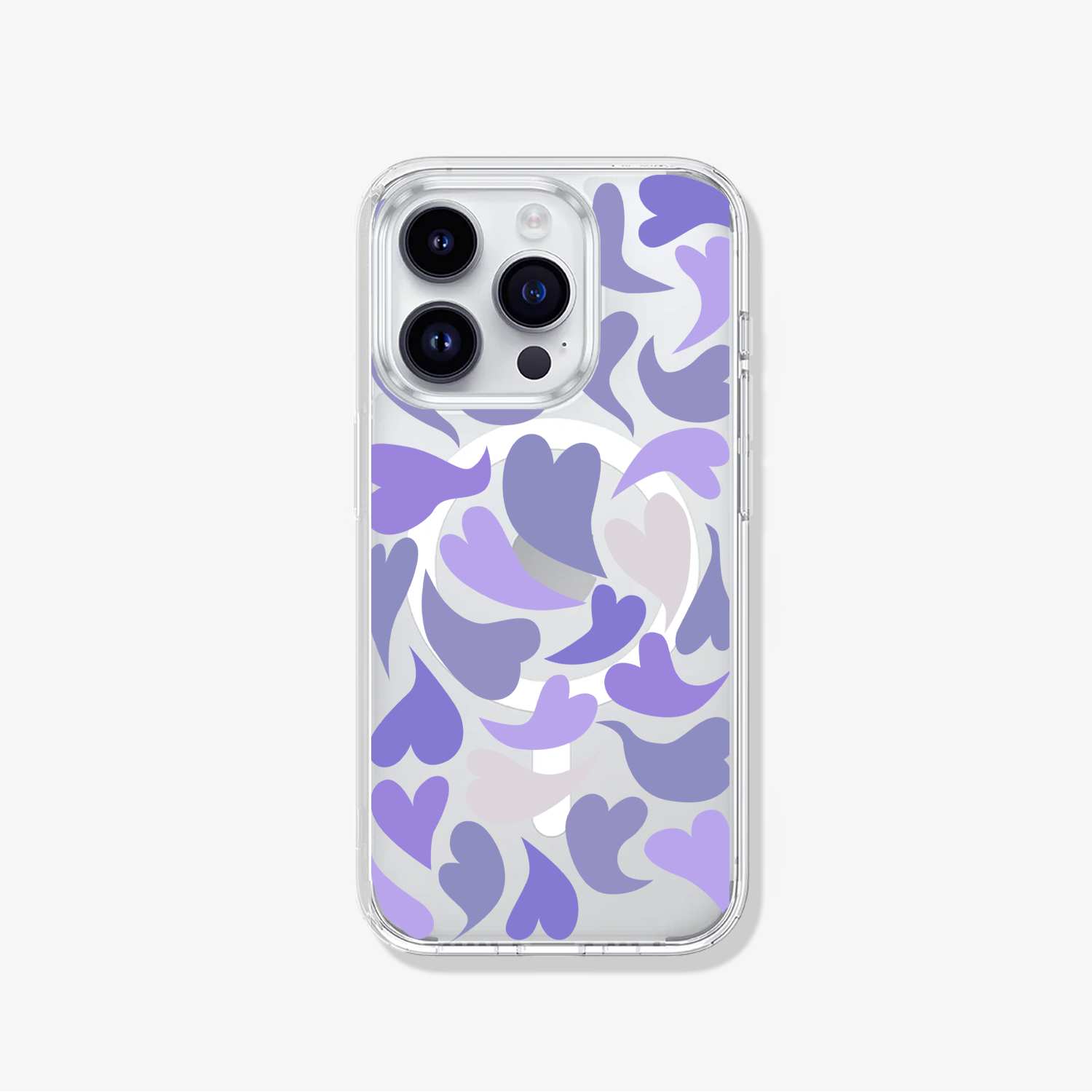 corazones lilas Case iPhone Antishock MagSafe Corazones lilas - Imagen 1