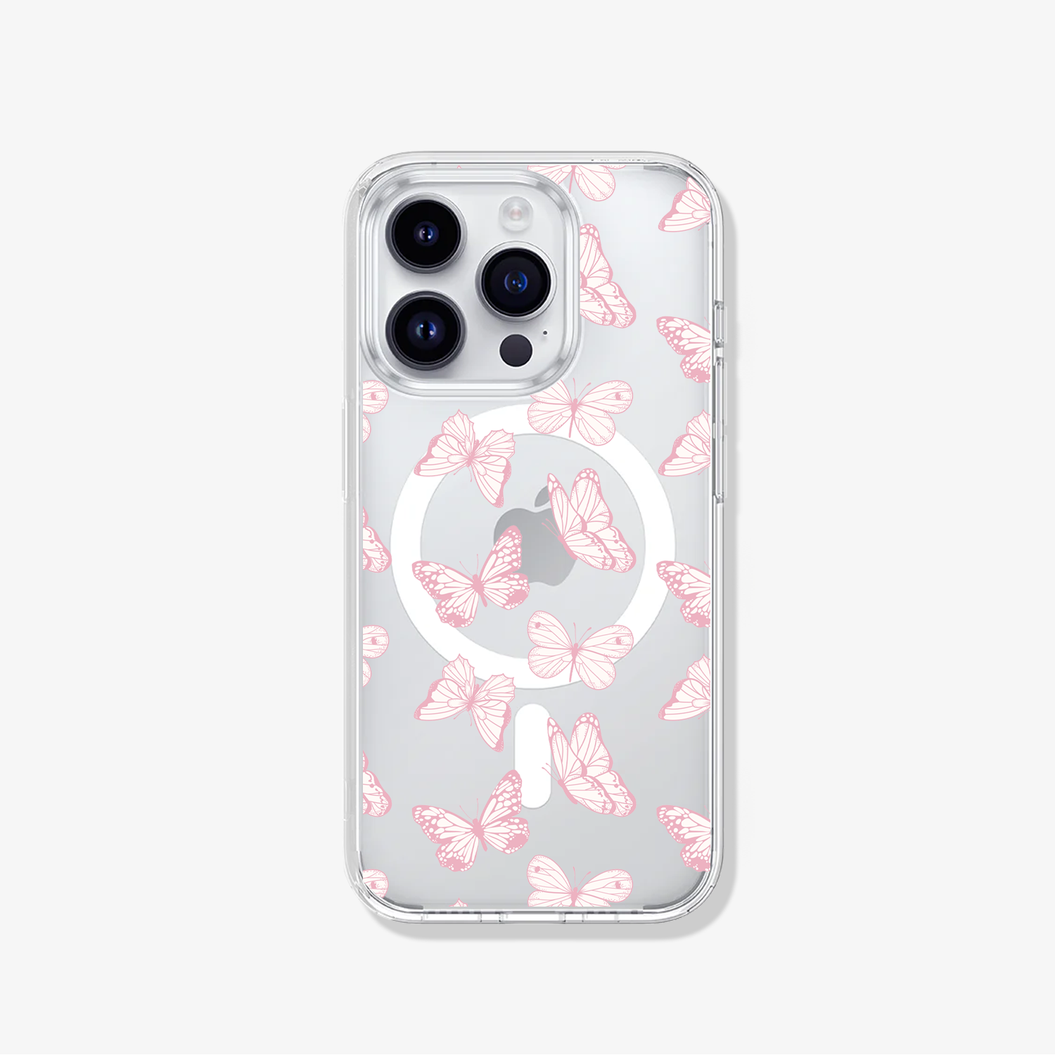 mariposas rosadas Case iPhone Antishock MagSafe Mariposas rosadas - Imagen 1
