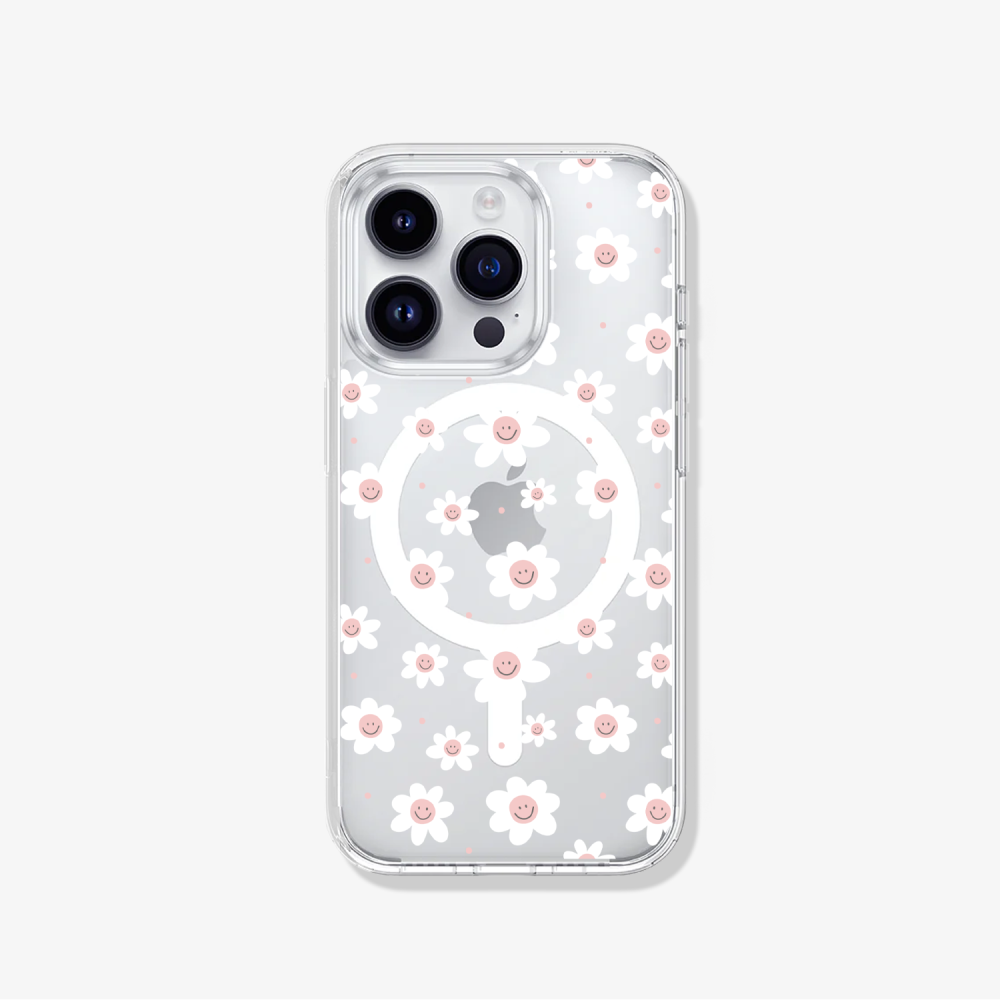 Case iPhone Antishock MagSafe Smiley blanco