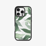 <b>Intercambiable</b> - Case iPhone Antishock Intercambiable MagSafe + Placa Hojas verdes