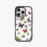 <b>Intercambiable</b> - Case iPhone Antishock Intercambiable MagSafe + Placa Mariposas colores