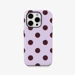 Case iPhone Doble Antishock Puntitos Lilac