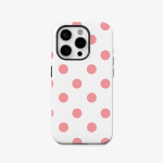 Case iPhone Doble Antishock Puntitos Pink