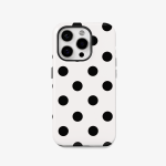 Case iPhone Doble Antishock Puntitos Cream