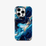 Case iPhone Doble Antishock Mármol azul
